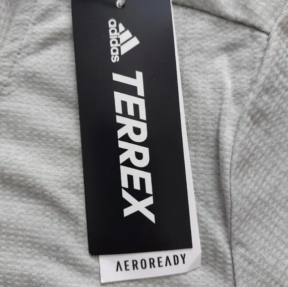 Adidas Terrex T-Shirt Tee Women's Size 16 Grey Aeroready Breathable Recycled - Picture 8 of 16